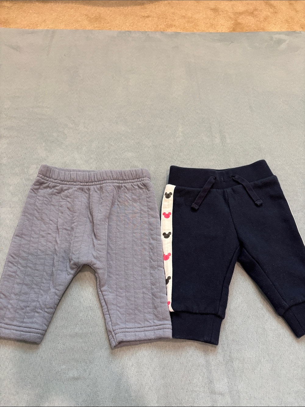 Baby Quilted Joggers & Navy Sweatpants 0-3 months